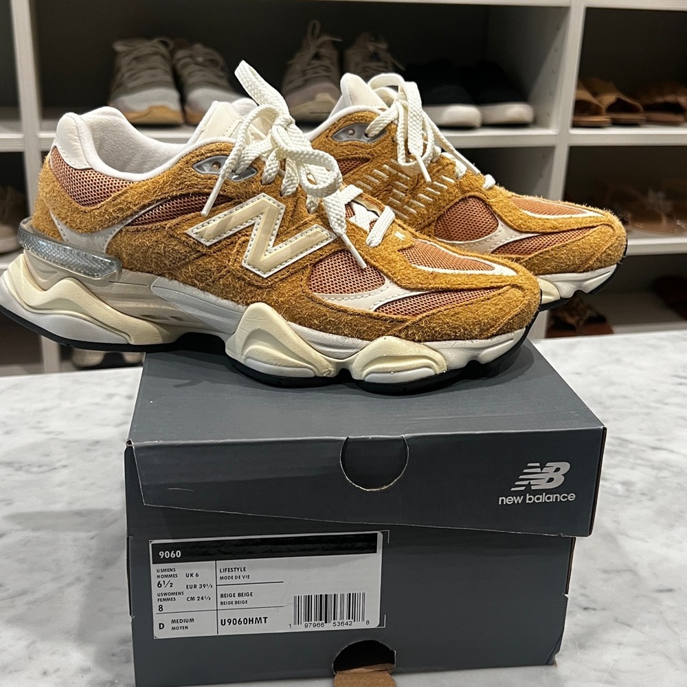 New Balance Beige Lifestyle 9060 Shoe Box Label